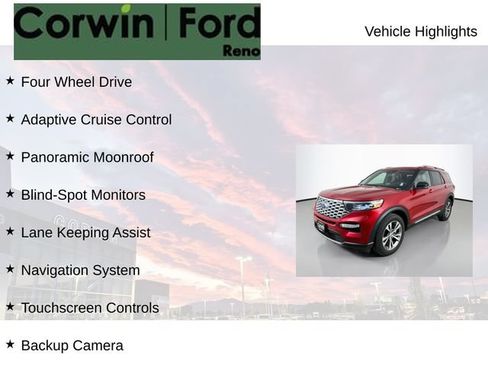 Used 2020 Ford Explorer Platinum w/ Premium Technology Package AWD/4WD image 8