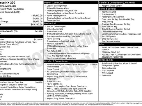 Used 2021 Lexus NX 300 FWD w/ Accessory Package 2 image 2