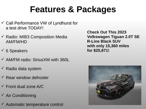 Used 2023 Volkswagen Tiguan SE R-Line AWD/4WD image 4
