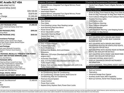 Used 2022 GMC Acadia SLT w/ Technology Package FWD image 1