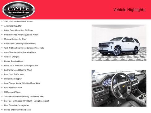 Used 2022 Chevrolet Tahoe LT w/ Luxury Package AWD/4WD image 12
