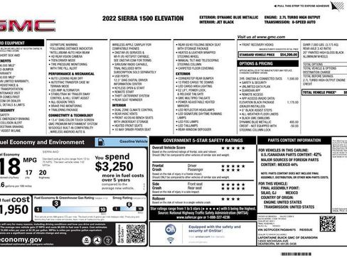 Used 2022 GMC Sierra 1500 Elevation w/ LPO, Elevation Black Package image 3