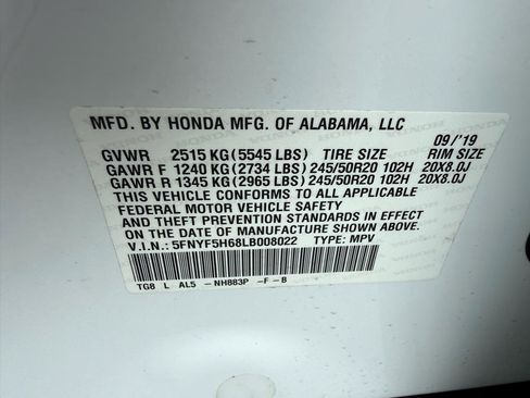 Used 2020 Honda Pilot Touring image 19