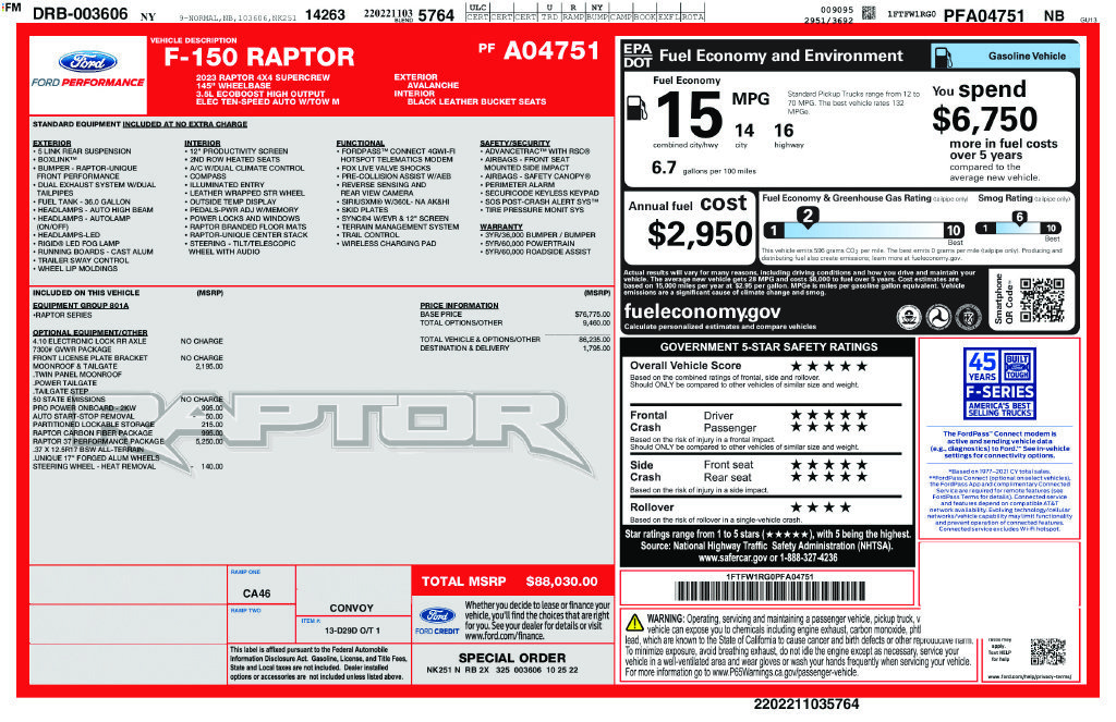 Used 2023 Ford F150 Raptor w/ Raptor 37 Performance Package AWD/4WD image 50