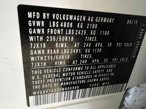 Used 2015 Volkswagen Tiguan SEL FWD image 10