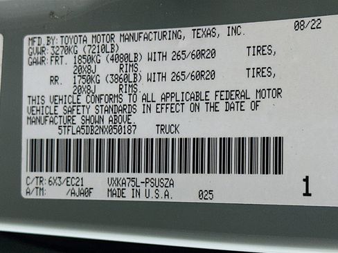 Used 2022 Toyota Tundra SR5 w/ TRD Sport Premium Package image 12