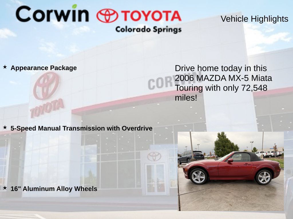 Used 2006 MAZDA MX-5 Miata Touring w/ Appearance Pkg RWD image 6