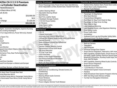 Certified 2024 MAZDA CX-5 AWD 2.5 S w/ Premium Package image 36