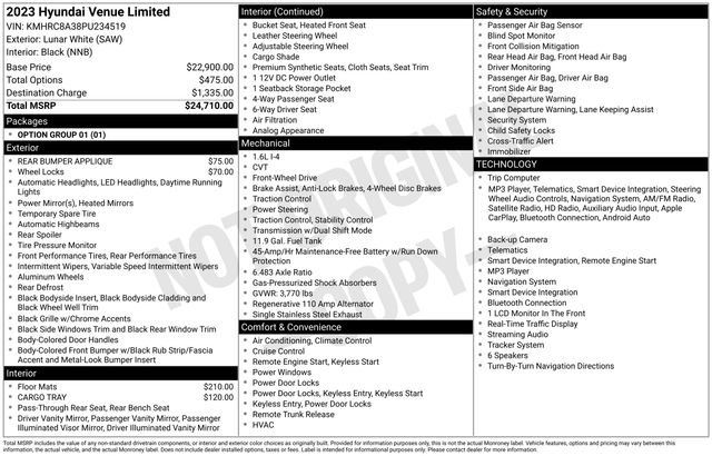 Used 2023 Hyundai Venue Limited FWD image 32