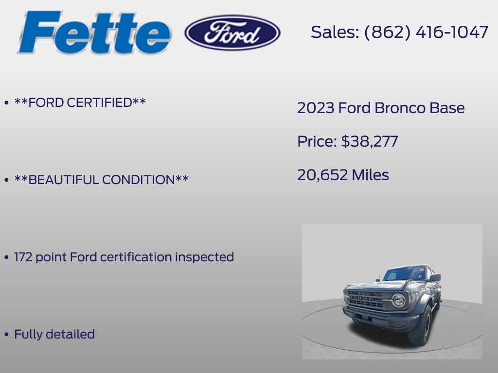 Certified 2023 Ford Bronco 4-Door w/ Sasquatch Package AWD/4WD image 5
