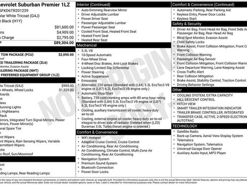 New 2026 Chevrolet Suburban Premier w/ Sun And Tow Package image 4