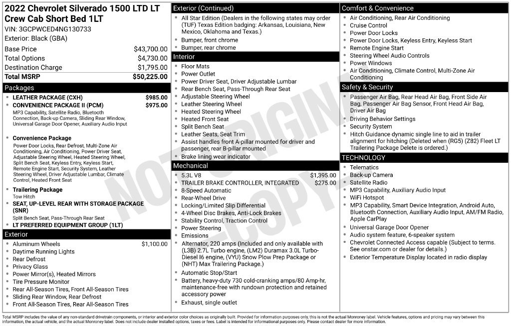 Used 2022 Chevrolet Silverado 1500 LT w/ Leather Package RWD image 6