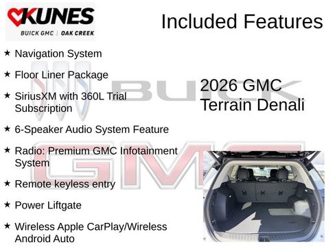 New 2026 GMC Terrain Denali w/ LPO, Floor Liner Package AWD/4WD image 2