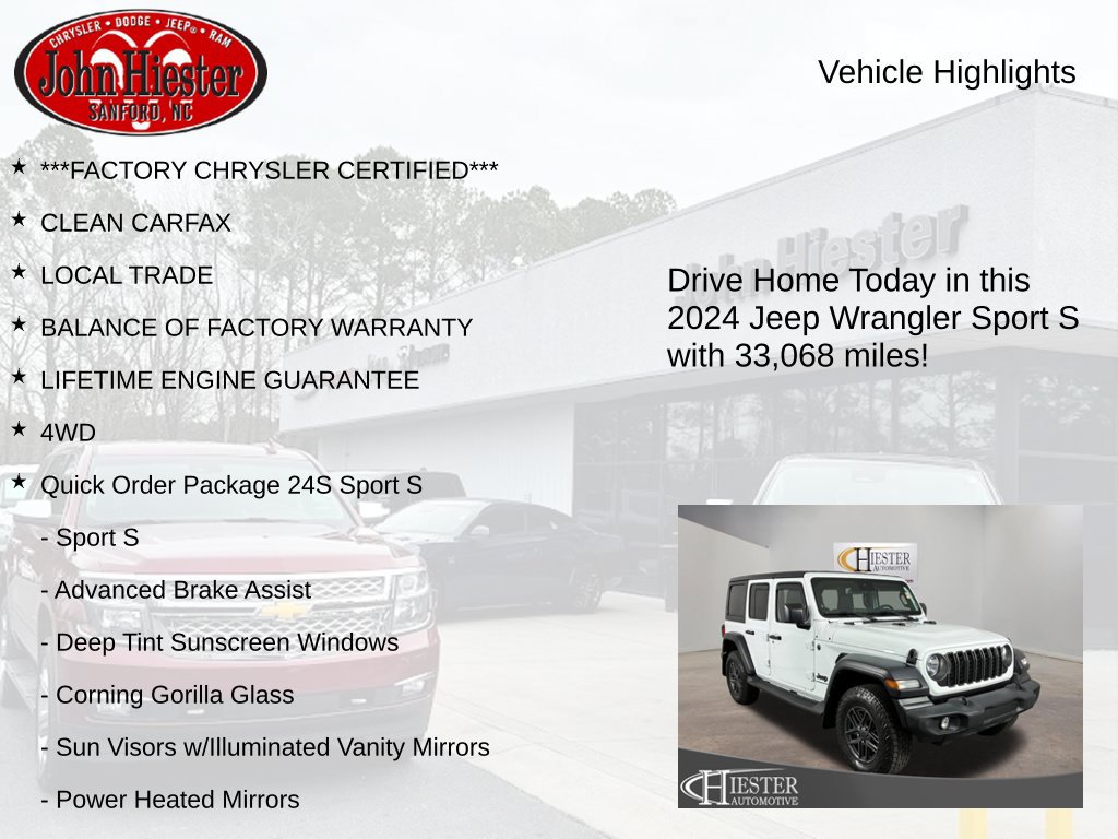 Used 2024 Jeep Wrangler Unlimited Sport AWD/4WD image 6