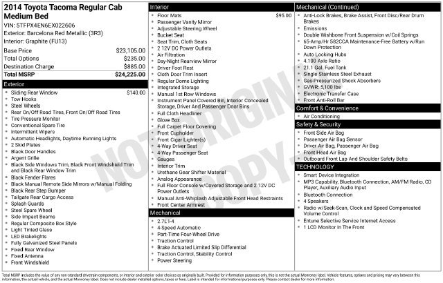 Used 2014 Toyota Tacoma 4x4 Regular Cab image 4