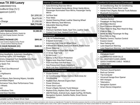 Used 2025 Lexus TX 350 AWD w/ Technology Package image 27