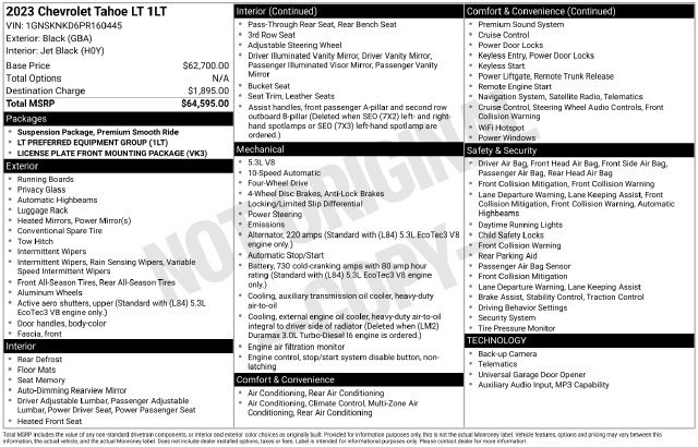 Used 2023 Chevrolet Tahoe LT AWD/4WD image 5
