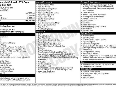 Used 2020 Chevrolet Colorado Z71 AWD/4WD image 6