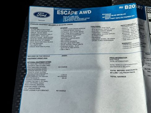 Used 2024 Ford Escape ST-Line w/ Tech Pack #1 AWD/4WD image 37
