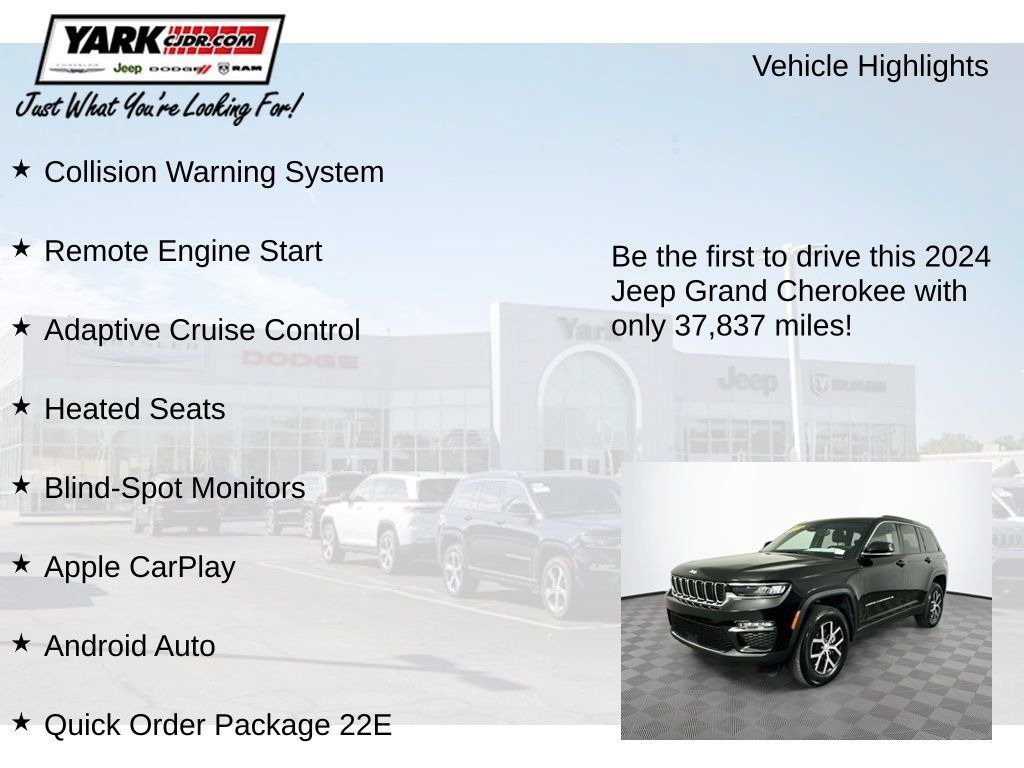 Certified 2024 Jeep Grand Cherokee Limited AWD/4WD image 12