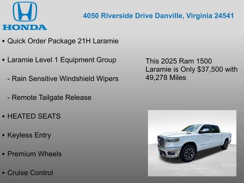 Used 2025 RAM 1500 Laramie AWD/4WD image 7