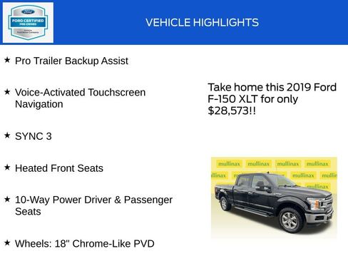 Used 2019 Ford F150 XLT w/ Equipment Group 302A Luxury image 19