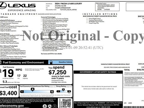 Used 2024 Lexus LX 600 4WD w/ Luxury Package image 30