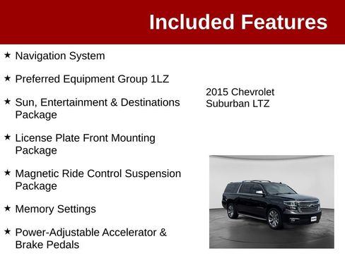 Used 2015 Chevrolet Suburban LTZ AWD/4WD image 3