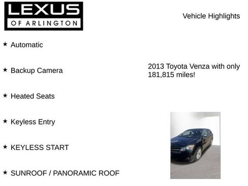 Used 2013 Toyota Venza XLE w/ XLE Premium Pkg FWD image 7
