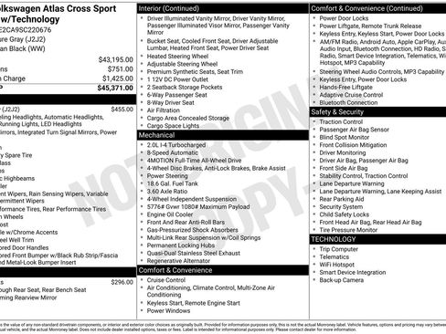 Certified 2025 Volkswagen Atlas Cross Sport SE AWD/4WD image 42