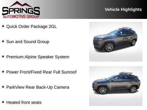 Used 2022 Jeep Compass Latitude w/ Sun and Sound Group AWD/4WD image 2