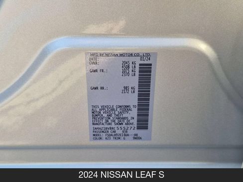 Certified 2024 Nissan Leaf S FWD image 24
