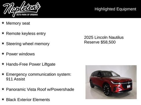 Used 2025 Lincoln Nautilus Reserve w/ Jet Appearance Package AWD/4WD image 16