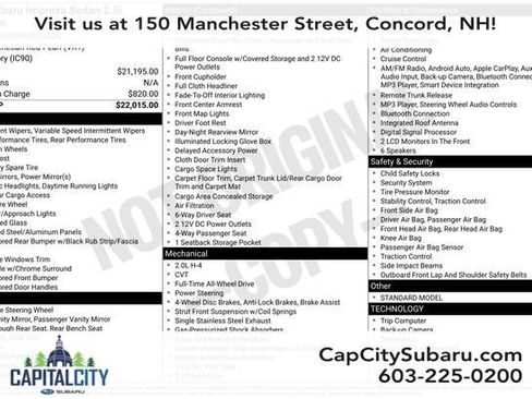 Used 2017 Subaru Impreza 2.0i Premium image 27