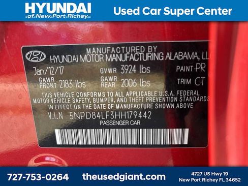 Used 2017 Hyundai Elantra Limited FWD image 13