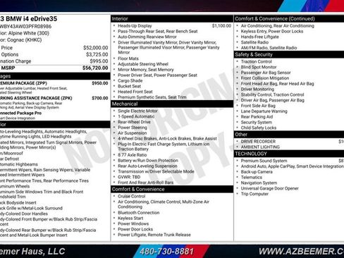 Used 2023 BMW i4 eDrive35 w/ Premium Package RWD image 3