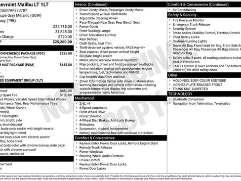 Used 2010 Chevrolet Malibu LT w/ Power Convenience Package image 5