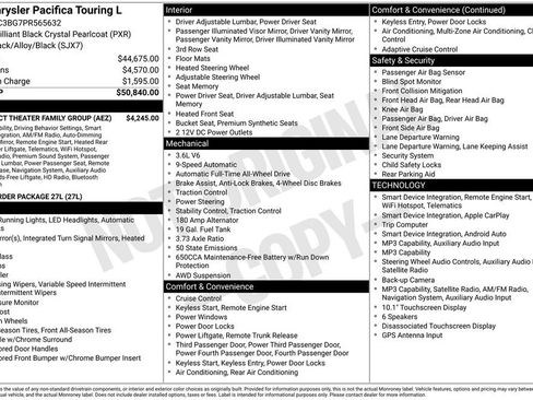 Used 2023 Chrysler Pacifica Touring-L w/ Uconnect Theater Family Group AWD/4WD image 11