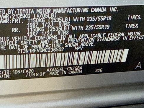 Certified 2021 Toyota RAV4 Limited w/ Limited Grade Weather Package image 34