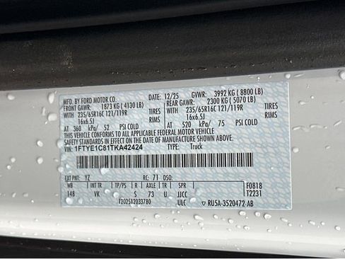 New 2026 Ford Transit 150 148 Medium Roof w/ Load Area Protection Package image 26