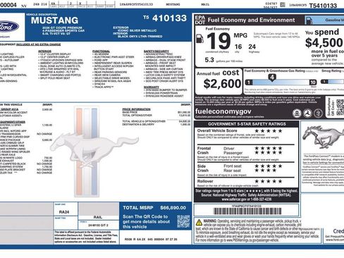 New 2026 Ford Mustang GT Premium w/ GT Performance Package RWD image 6