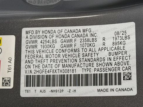 Used 2026 Honda Civic Sport Touring image 33