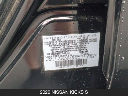 New 2026 Nissan Kicks S FWD image 25