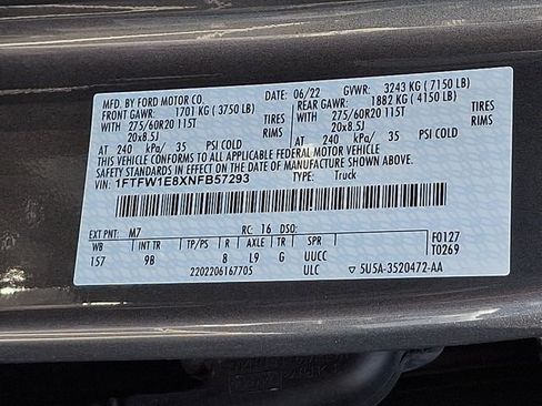Used 2022 Ford F150 Platinum w/ Equipment Group 701A High AWD/4WD image 35