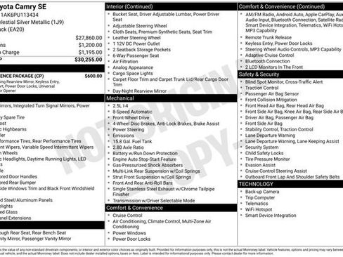 Used 2023 Toyota Camry SE w/ Convenience Package FWD image 4