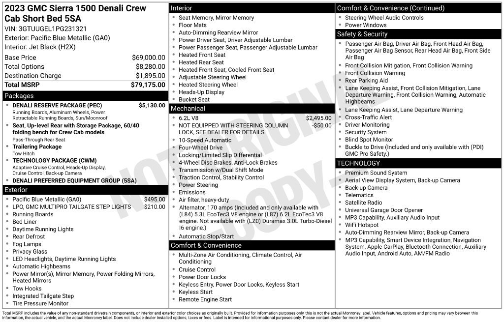 Used 2023 GMC Sierra 1500 Denali w/ Denali Reserve Package AWD/4WD image 24