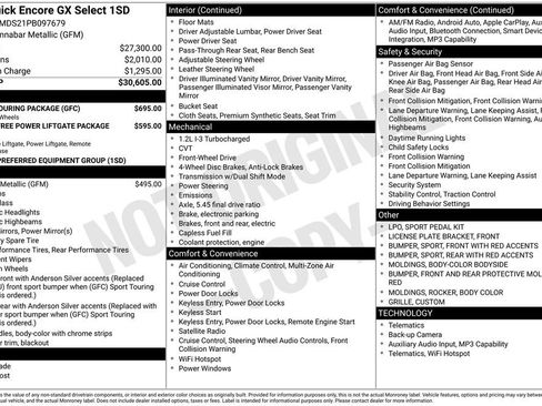 Used 2023 Buick Encore GX Select w/ Sport Touring Package FWD image 6