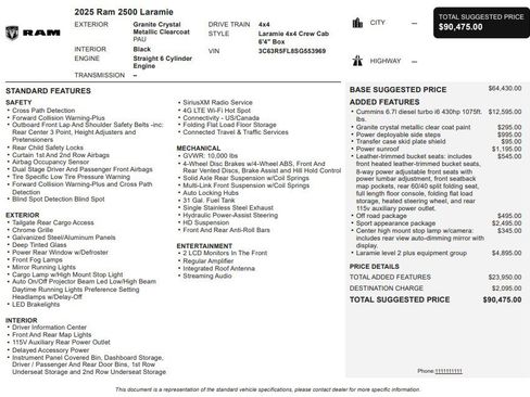 Used 2025 RAM 2500 Laramie AWD/4WD image 38