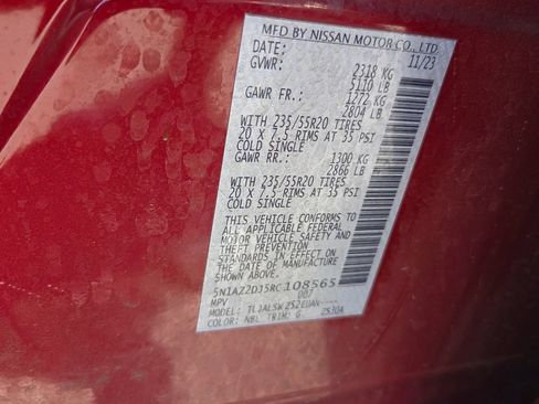 Certified 2024 Nissan Murano Platinum w/ Cargo Package FWD image 4