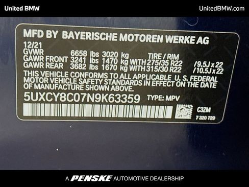 Used 2022 BMW X6 M50i w/ Executive Package image 15